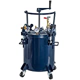 TCP Global Commercial 5 Gallon (20 Liters) Spray Paint Pressure Pot Tank with Manual Mixing Agitator