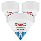 TCP Global 250 Pack of Paint Strainers with Fine 190 Micron Filter Tips - Premium "Pure Blue" Ultra-Flow Blue Nylon Mesh - Cone Paint Filter Screen