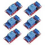 ALMOCN 6Pcs DC 12V 1 Channel Relay Module With Optocoupler Isolation Support High or Low Level Trigger