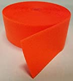 4" Safety/NEON Orange SEW-ON Hook and Loop Fastener - Loop Side ONLY - 1 Yard