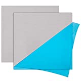 2Pack 6061 T651 Aluminum Sheet Metal 8 x 8 x 1/8(0.125") Inch Flat Plain Aluminum Plate Covered with Protective Film, 3mm Heat Treatable Rectangle Aluminum Metal Plate for Welding, Crafting