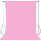 GFCC Pink Backdrop - 8FTX10FT Polyester Pink Photo Backdrop for Photoshoot Background for Photography Screen Video Recording Picture Background