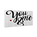 You and Me Since Year Canvas Wall Art