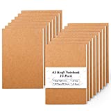 15 Pack A5 Kraft Notebooks, 60 Lined Blank Pages Travel Journal Bulk, Soft Cover Notebooks for Women Girls Students by Feela, Making Plans Writing Memos Office School Supplies, 8.3 X 5.5 in
