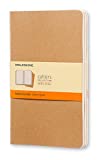 Moleskine Cahier Journal, Soft Cover, Large (5" x 8.25") Ruled/Lined, Kraft Brown, 80 Pages (Set of 3)