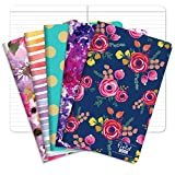 Elan Publishing Company Pocket Notebook/Journal - 5"x8" - Assorted Patterns - Lined Memo Field Note Book - Pack of 5