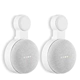 Caremoo Google Home Mini Wall Mount Holder, Space-Saving Design AC Outlet Mount, Perfect Cord Management for Google Home Mini Voice Assistant 2 Pack(White)