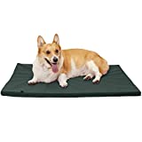 Furhaven Large Dog Bed Water-Resistant Two-Tone Kennel & Crate Pad w/ Removable Washable Cover - Green/Gray, Large