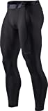 TSLA Men's Thermal Compression Pants, Athletic Sports Leggings & Running Tights, Wintergear Base Layer Bottoms, Heat Insulation Black, XX-Large