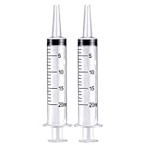 WooAwesome 20ml Syringe for Scientific Labs, Measurement and Dispensing, 2 Pack