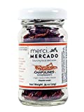 Merci Mercado Chapulines (grasshoppers) - Gourmet edible insects from Oaxaca Mexico (petite jar - 10 g / 0.35 oz) (Chipotle flavor) HIGH PROTEIN CONTENT