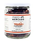 Merci Mercado Chapulines (grasshoppers) - Gourmet edible insects from Oaxaca Mexico (Chipotle flavor) ( 80g / 2.8oz) HIGH PROTEIN CONTENT