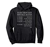 Electrician Hourly Rate Funny Electrical Mechanic Labor Pullover Hoodie