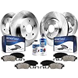 Detroit Axle - Front & Rear Disc Rotors + Brake Pads Replacement for Town & Country Dodge Grand Caravan Journey VW Routan - 10pc set