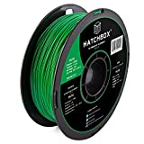 HATCHBOX PETG 3D Printer Filament, Dimensional Accuracy +/- 0.03 mm, 1 kg Spool, 1.75 mm, Green (3D PETG-1KG1.75-GRN)