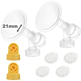 Nenesupply Pump Parts Compatible with Medela Pump Parts Breastpump Not Original Medela Parts 21mm Small Flange Breastshield Valve Replace Medela Flange Use on Medela Pump in Style Symphony Swing