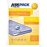King/California King - Mattress Bag Enhanced with Zipper 6 mil Ultra Thick for Moving & Long-Term Storage - Tear Resistant and Waterproof - Ultra Heavy Duty