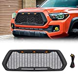 VZ4X4 Black Grill Mesh Grille, Compatible with Toyota Tacoma 2016-2020, Not Fit Truck with Radar Behind the Badge