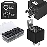 10 Pack Bosch Style 5-Pin 12V Relay Switch [SPDT] [30/40 Amp] 12 Volt Automotive Relays for Auto Fan Cars