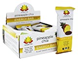 Paleo Pineapple Chia Protein Bars - Gluten-Free, Soy-Free, Dairy-Free, and Non-GMO - Vegan, Raw and Kosher - Kid-School Safe Snack - Clean fuel for athletes - Pack of 12-1.8oz Each by Amrita