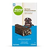 Zone PERFECT Protein Bars, Double Dark Chocolate, 12g of Protein, Nutrition Bars With Vitamins & Minerals, Great Taste Guaranteed, 36 Bars