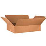 Boxes Fast BF36248 Corrugated Cardboard Flat Shipping Boxes, 36" x 24" x 8", for Clothing, Books, Picture Frames, Artwork, and Mirrors, Kraft (Pack of 10)