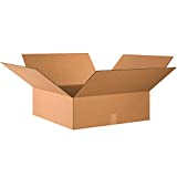 BOX USA B24248 Flat Corrugated Boxes, 24"L x 24"W x 8"H, Kraft (Pack of 10)