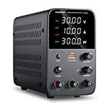 DC Power Supply Variable, 30V 10A Bench Power Supply with 4-Digits LED Display, USB Interface, Adjustable Regulated Switching Power Supply with Encoder Adjustment Knob, Output Enable/Disable Button