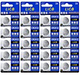 LiCB CR2032 Battery,Long-Lasting & High Capacity CR 2032 3V Coin & Button Cell Lithium Batteries with Adaptive Power and Superior Safety (20-Pack)