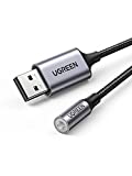 UGREEN USB to 3.5mm Audio Jack, USB A Sound Card Adapter Support Mic TRRS Headphone DAC Chip USB to Aux Nylon Braided Cable Compatible with Windows Mac Linux PC Laptops PS5 PS4 Switch Speaker 9.8 Inch