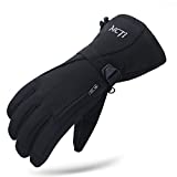 MCTi Waterproof Mens Ski Gloves Winter Warm 3M Thinsulate Snowboard Snowmobile Cold Weather Gloves Black Large