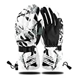 Atercel Ski Gloves Waterproof Touchscreen Snow Gloves for Men Women, Snowboard Warm Winter Gloves for Cold Weather(Green,Medium)