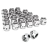 dynofit 14x1.5 aftermarket Wheel Lug Nuts, 24pcs M14-1.5 21mm Heigh Open end conical lugnuts for C1500 Tahoe,GM Sierra 1500,Chry-sler 300 and More Wheels