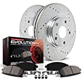 Power Stop K1043 Front Brake Kit with Drilled/Slotted Brake Rotors and Z23 Evolution Ceramic Brake Pads