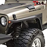 Tidal Front Fender with Flair and LED Eagle Lights Fit for 97-06 Wrangler TJ