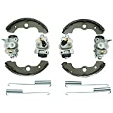 M MATI Front Brake Wheel Cylinders Left&Right All Four with Shoes for Honda TRX300FW Fourtrax 300 4X4 1988 1990-2000 (Only for FW 4X4 Editon) TRX350 Fourtrax Rancher 350 2000-2003