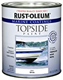 Rust-Oleum 206999 Marine Topside Enamel Paint, Gloss White, 1-Quart
