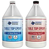 Incredible Solutions Crystal Clear Cast Tabletop Epoxy, UV Resistant High Gloss Finishing, Bar Countertop Resin Coating, Easy-to-Use 1:1 Mixing Ratio, Acrylic Glossy Coat, DIY Self-Leveling - 1 Gallon