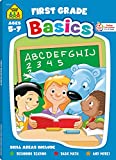 School Zone - First Grade Basics Workbook - 96 Pages, Ages 5 and Up, 1st Grade, Phonics, Vowels, Beginning Reading, Math, Telling Time, Money, and More (School Zone Basics Workbook Series)