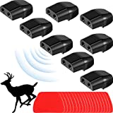 BBTO 8 Pieces Car Deer Warning Whistle Devices Dual Construction Deer Warning Whistle Devices Repellent Animal Alert Horn Devices with 28 Pieces Adhesive Tapes for Car Truck and Motorcycle