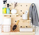 FABDecor Wood Pegboard Kit | Wooden Peg Board Modular Shelving Pegboard Set | Large Modern Modular Wall Storage for Home Modern Decor, Wall Pegboard Display, Craft Show Display, Retail Booth Display