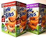 Entenmann's | Little Bites | Chocolate Chip Muffins - 20 Pouches - Blueberry Muffins-20 Pouches |each box 2 LBS 1 OZ- 936g | Delicious | Yummy | Tasty | Bundle Pack - Pack of 2 Large Boxes |