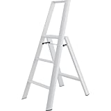 Hasegawa Ladders Lucano Stepladder, 3 Step, White