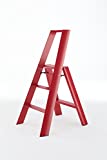 Hasegawa Ladders Lucano Step Ladder, Wide 3, Red