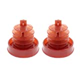 AUTOKAY Hydraulic Power Steering Pump Red Reservoir Cap Plug Cover Fit for Honda for Acura (Pack of 2)