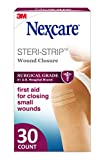 Nexcare Steri-Strip Skin Closure, Hypoallergenic, 1/4 Inch X 4 Inch, 30 Pack