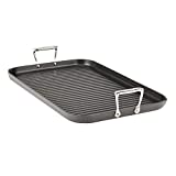 All-Clad E7954164 HA1 Hard Anodized Nonstick Grande Grill Cookware, 13 20-Inch, Black, 13" x 20"