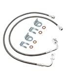 89707 Extended Front Stainless Brake Lines Replacement for 07-18 Jeep Wrangler JK 4-6" Lift