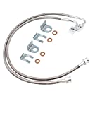 89708 Rear Extended Stainless Brake Lines for 4-6" of Lift, Compatible with 2007-2018 Jeep Wrangler JK