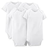 Just One You by Carter's Unisex Baby 4 Pack Short-sleeve Bodysuit - White (24 Months)